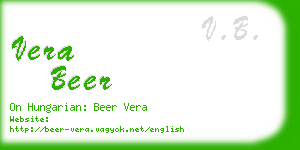 vera beer business card